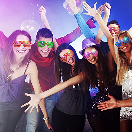 64Pack LED Glasses 5 Colors Light Up Glasses,Glow In The Dark - Product Imagery