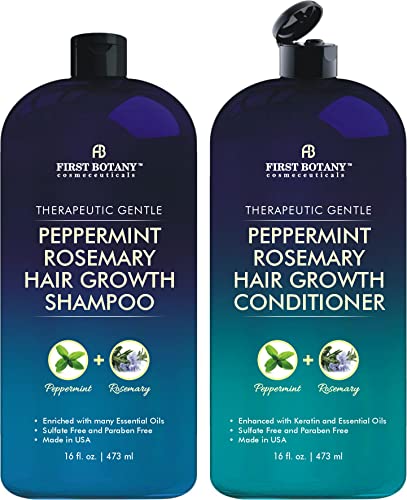 First Botany, Peppermint Rosemary Hair Regrowth and Anti Hair Loss Shampoo and - First Botany Official Product View 1