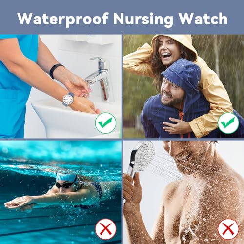 Nurse Watch for Women, Luminous Dial, Japanese Quartz, Waterproof - Product Imagery