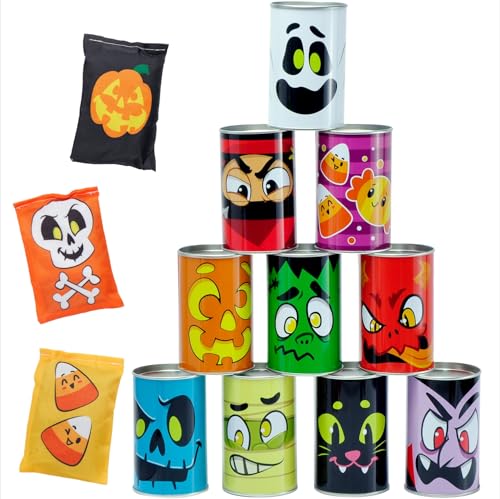 JOYIN 13 Pcs Halloween Carnival Can Bean Bag Toss Games for Kids - Product Imagery