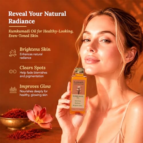 Auravedic Kumkumadi Oil Pure Saffron for Ultra Radiant Skin | - Product Imagery