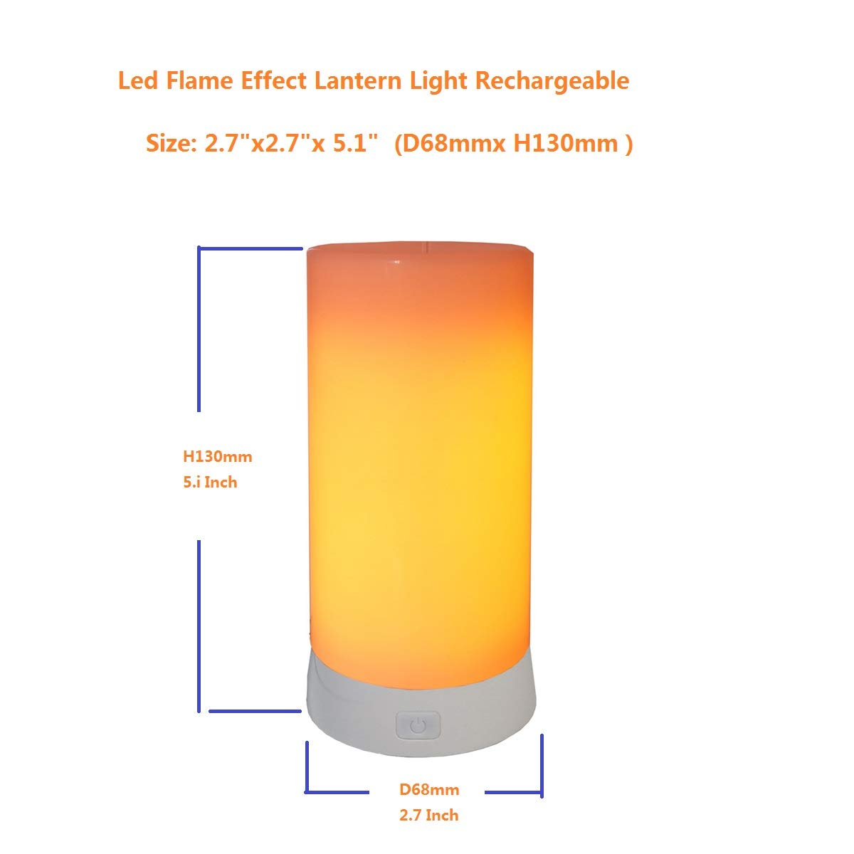 QLEE 2 Pack Led Flame Effect Lantern Light Usb Rechargeable - QLEE Official Imagery - 5