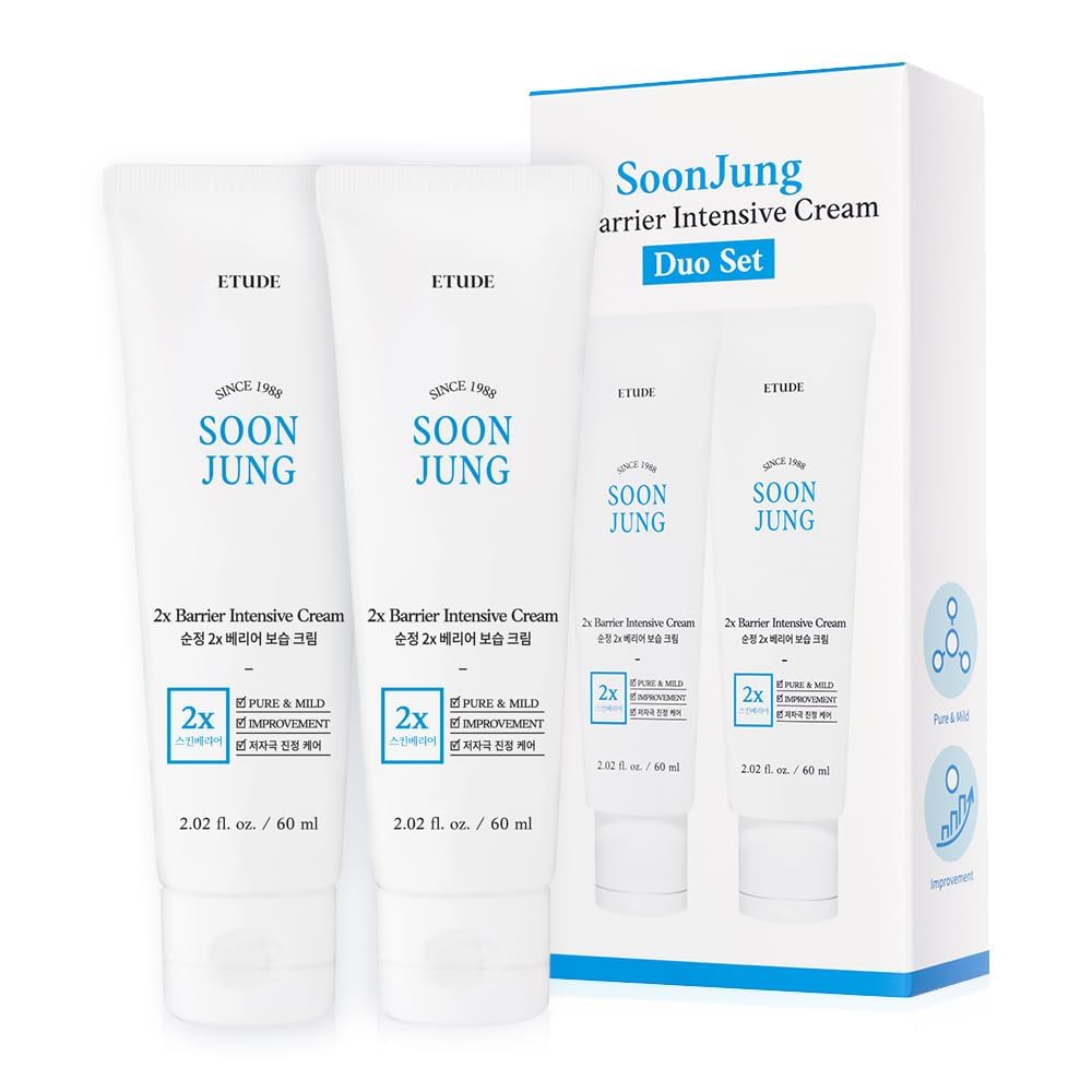 ETUDE SoonJung 2x Barrier Repair Cream Duo, 2.02 fl oz x 2 - Product Imagery