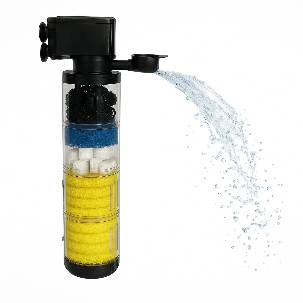 Aquarium Filter for 10 160 Gallon Tanks 320GPH Submersible - Aquinos Fish Kingdom Official Imagery - 1
