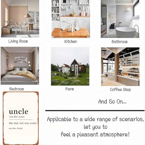 8x12 Inch Aluminum Funny Uncle Definition Sign, Humorous - Product Imagery