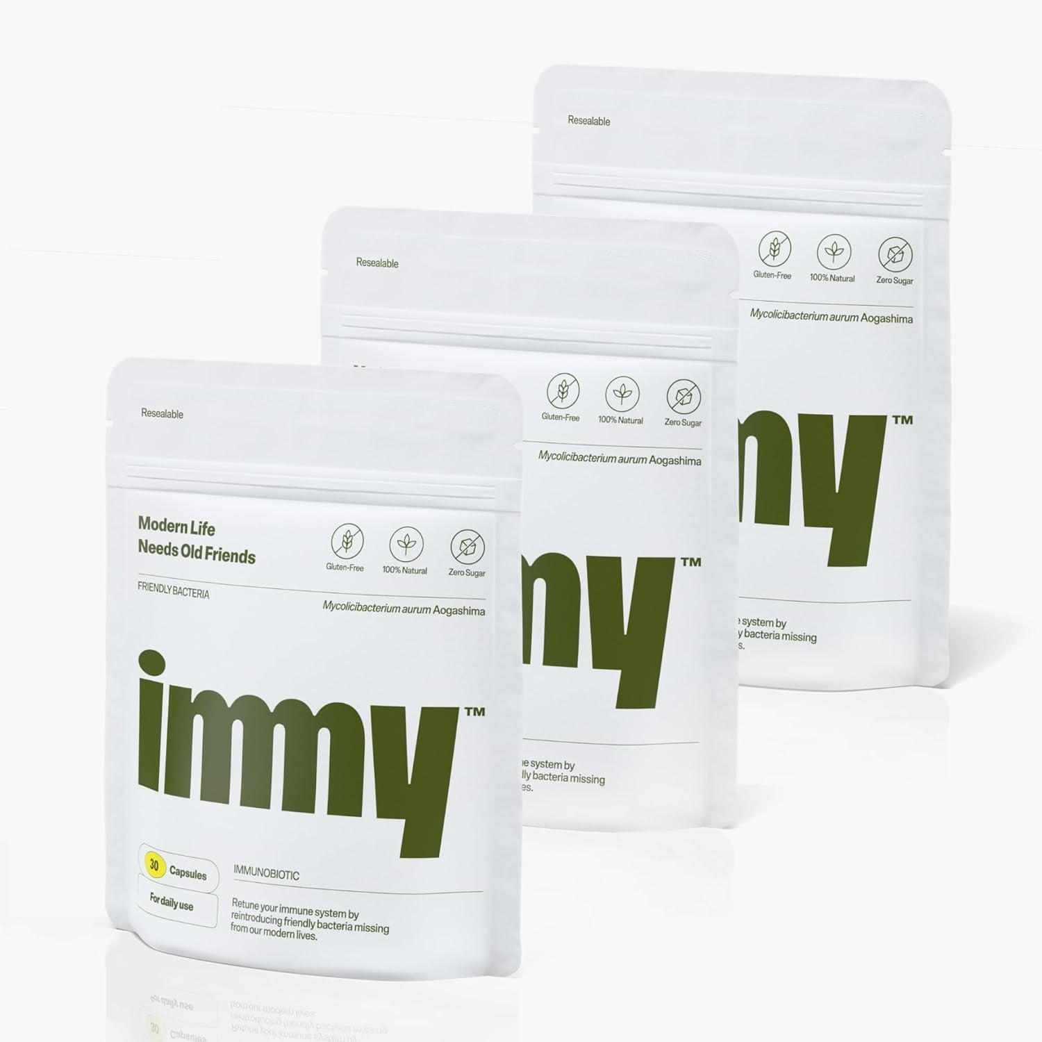 IMMY inflammation support capsules bottle with 90 capsules, natural supplement for healthy inflammation management.