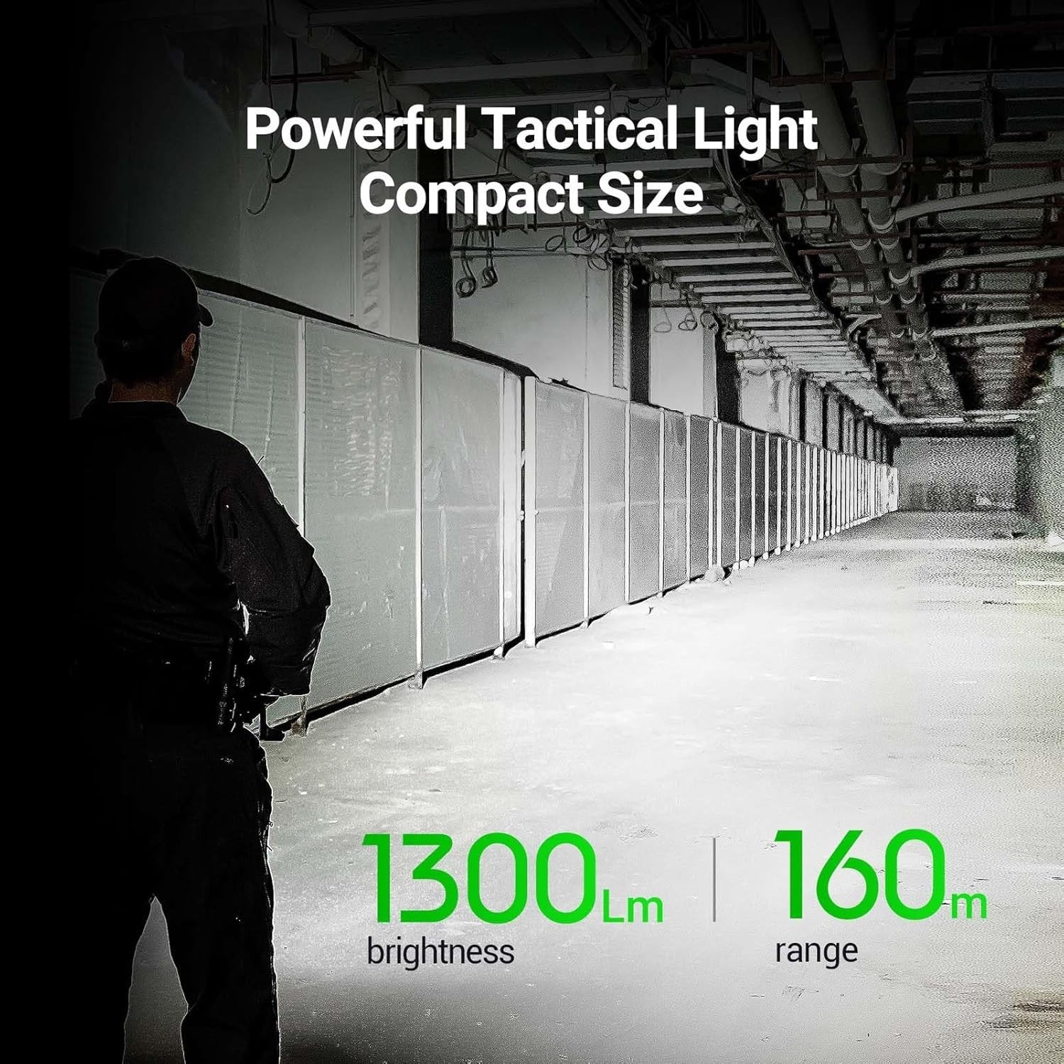 NEXTORCH TA21 tactical flashlight with high lumens, featuring white and red light modes, shown with its cylindrical body and LED lens.