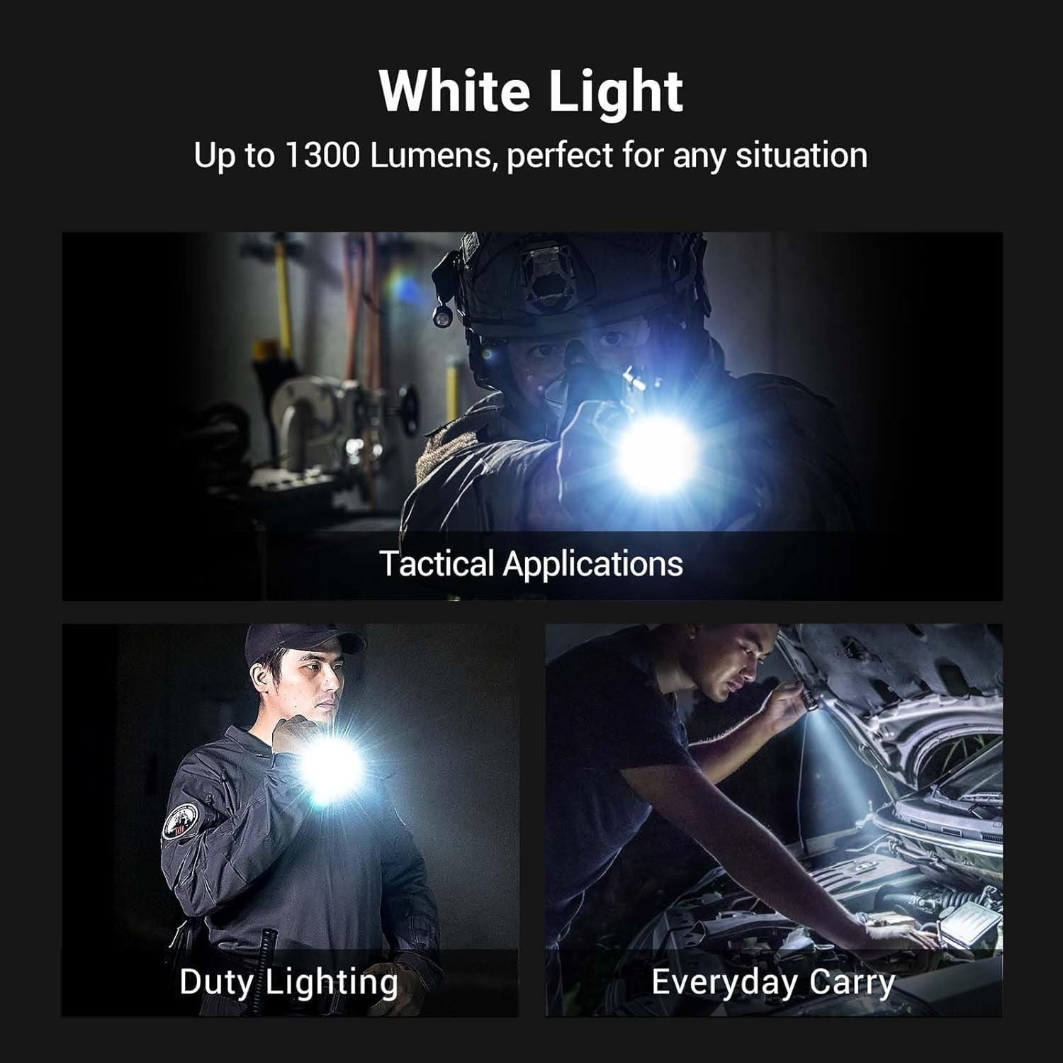NEXTORCH TA21 tactical flashlight with high lumens, showing white and red light modes, compact design with textured grip.