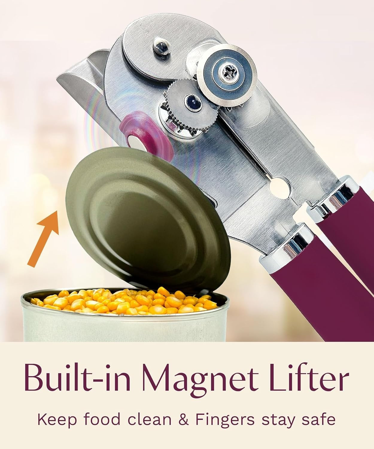 Graceliving premium multifunction magnetic manual can and bottle opener, heavy-duty stainless steel design for kitchen use