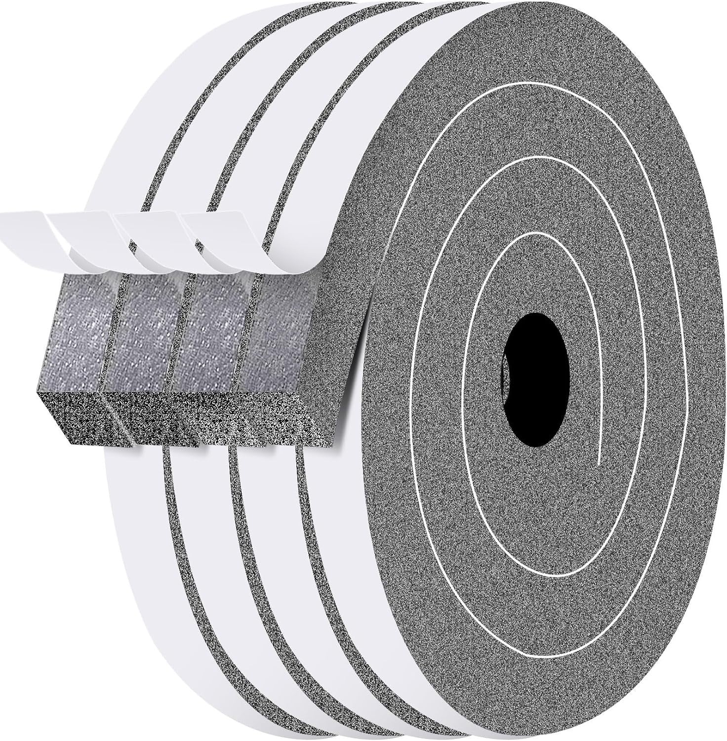 Pangda 26ft adhesive foam weather stripping for windows and doors, 1x1 inch insulation seal with adhesive backing