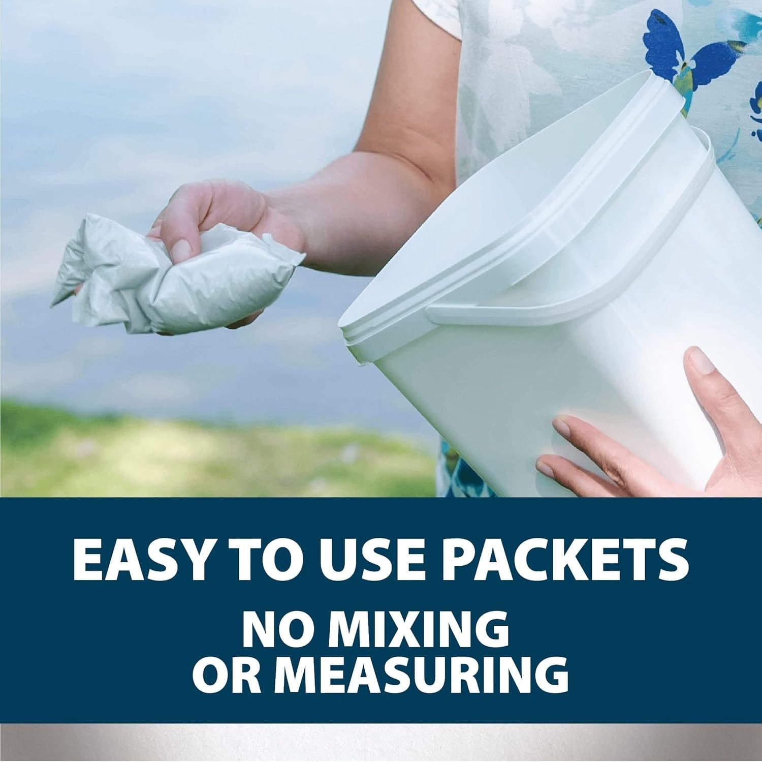 Airmax PondClear beneficial bacteria and enzyme packets in a 24-count pack for pond water clarity and algae control.