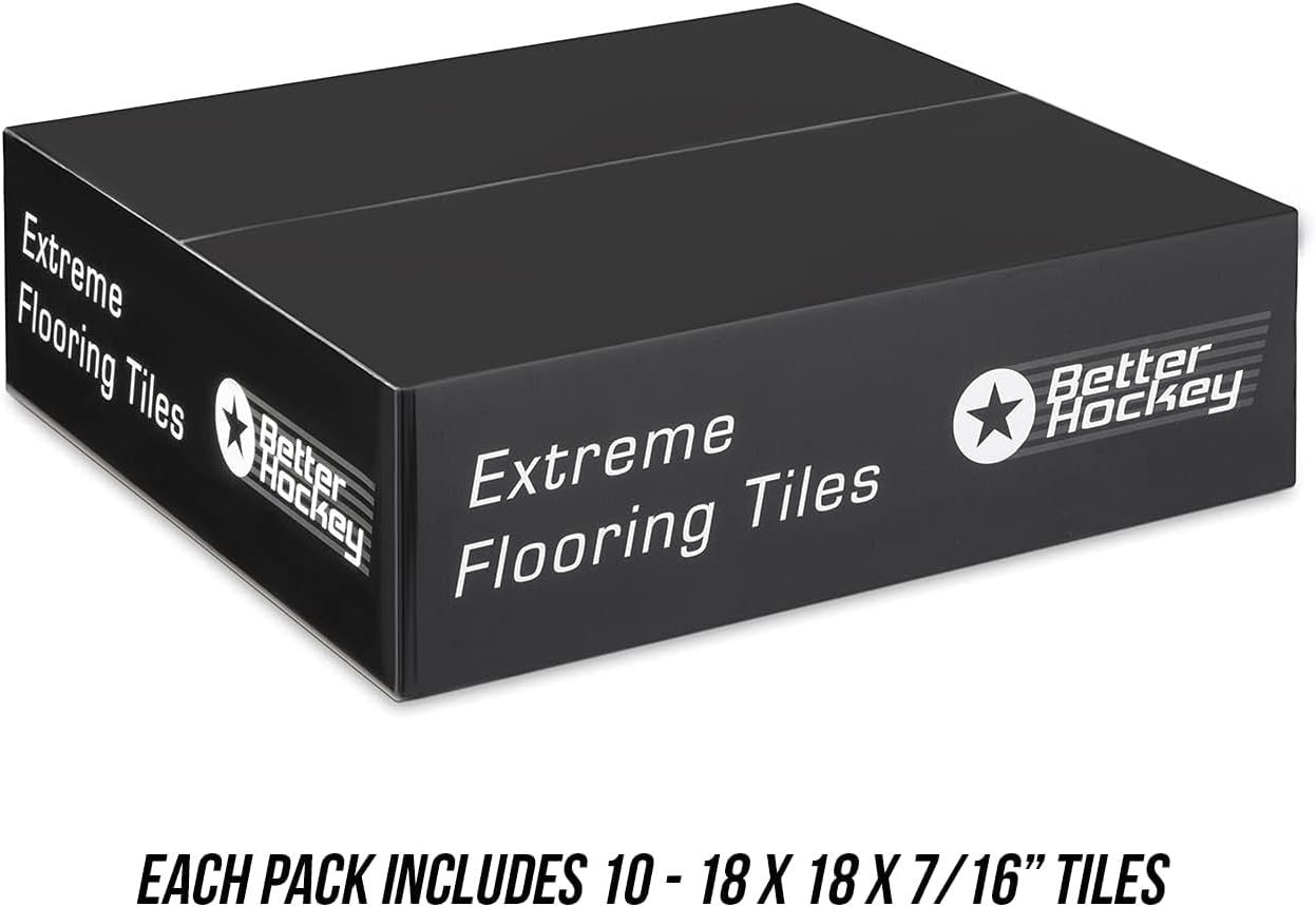 Better Hockey Extreme Dryland Flooring Tiles synthetic ice panels for hockey, shown assembled for dryland training and practice.