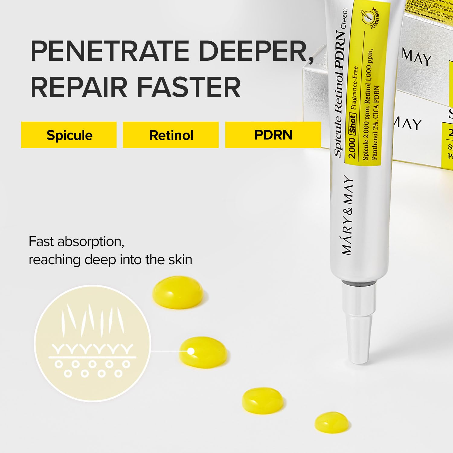 Mary May Spicule PDRN Cream Duo Set Retinol Collagen 15g x 2 - Mary&May Official Imagery - 4