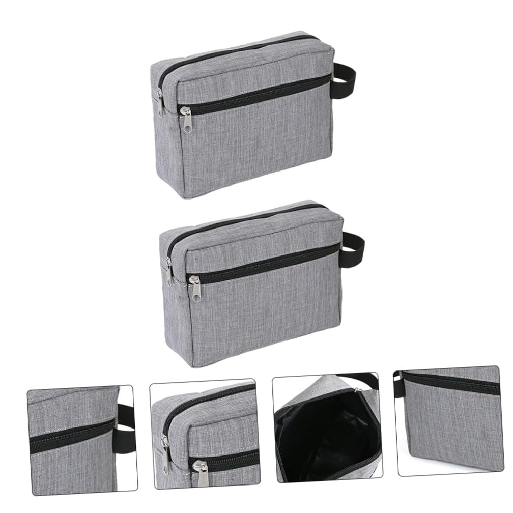SOESFOUFU 2Pcs Portable Travel Toiletry Bag Set Multi-functional Double-layer Cosmetic Organizer Handheld Design for Travel and Daily Use Large Capacity Wash Makeup Bag