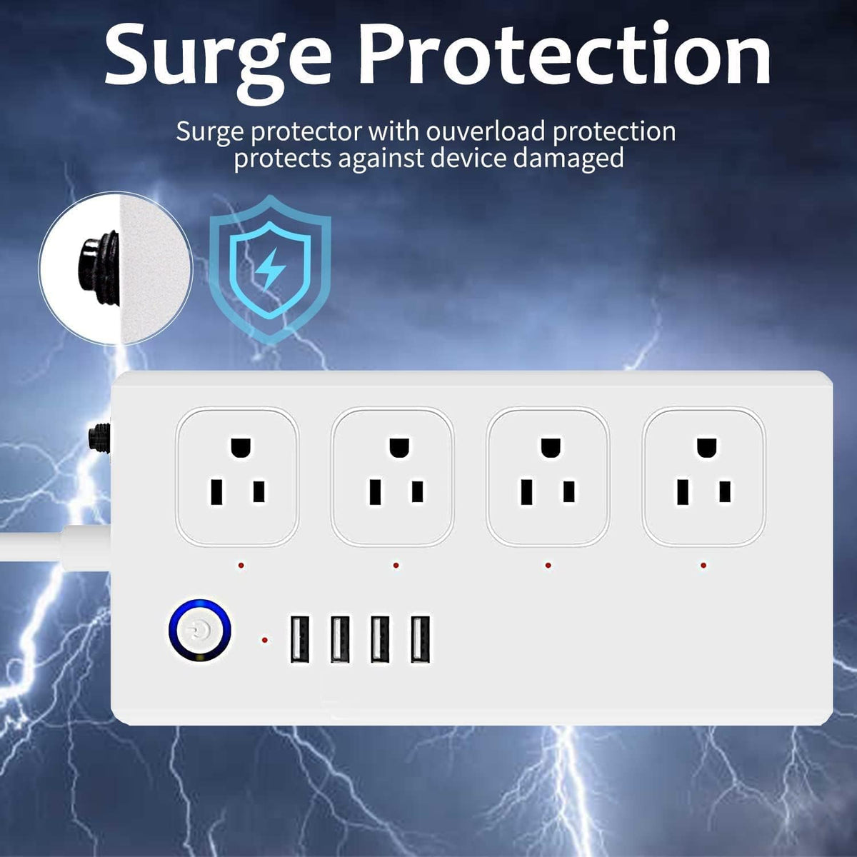 XENON ZigBee Power Strips Voice APP Timer 4 Individually - XENON Official Imagery - 8