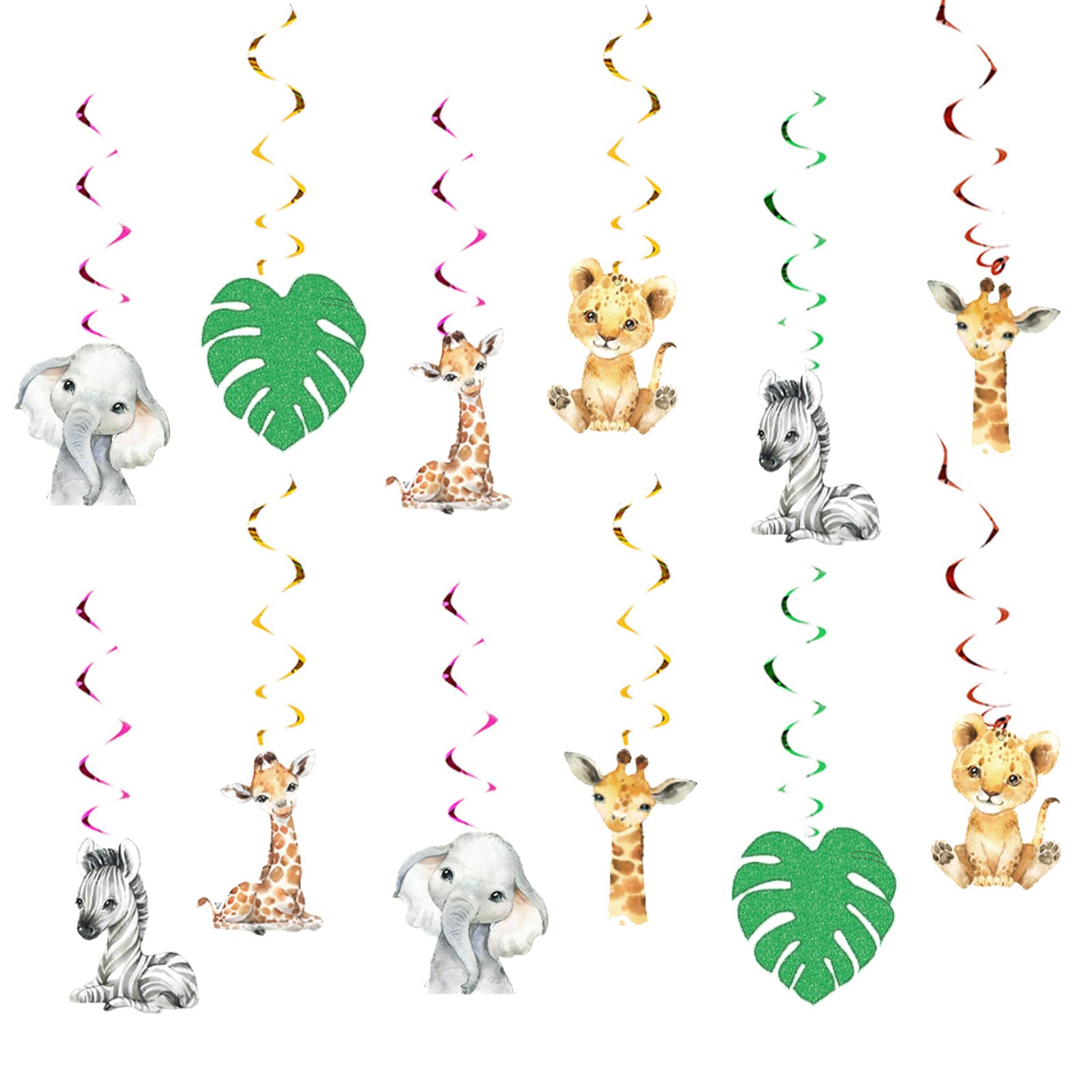 12Pcs Wild One Hanging Swirls Ceiling Streamers Decorations, for - Product Imagery