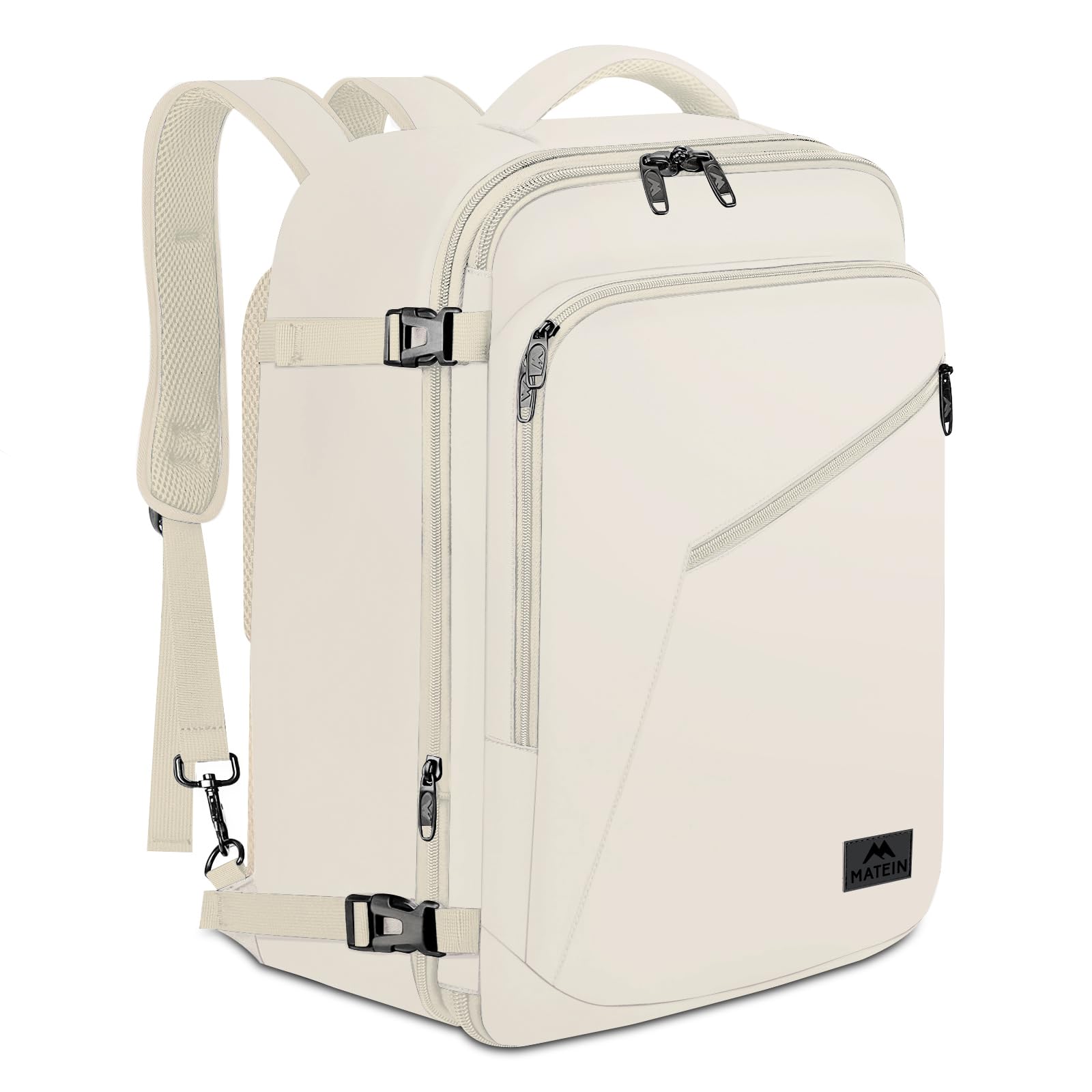 MATEIN Beige Travel Backpack Women, Carry on Bag with Hidden - Product Imagery