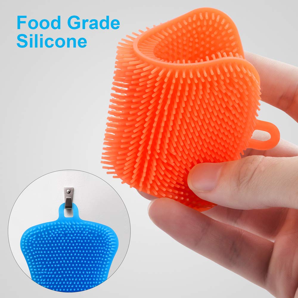 OstWony 3PCS Silicone Dish Sponges, Multi-Purpose Kitchen Gadget by OstWony - Angle View 4