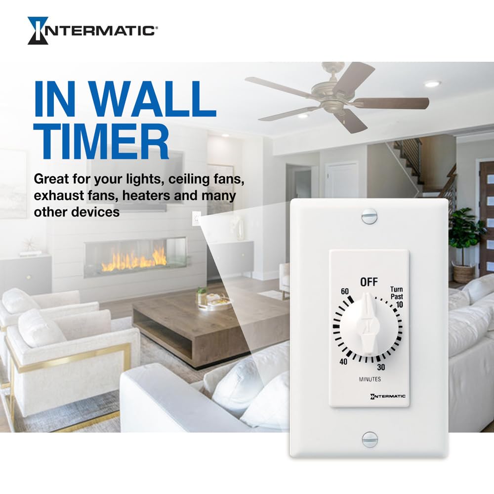 Intermatic SW60MWK 60 Minute Spring Wound Timer White - Intermatic Official Imagery - 3