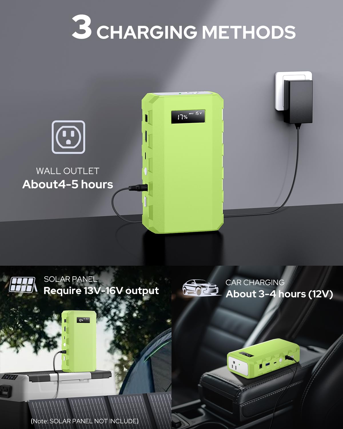 Apowking Portable Power Bank with AC Outlet, 65W Portable Laptop - Apowking Official Product View 8