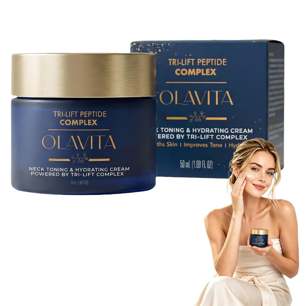 2026 New Upgraded Olavita Tri Lift Peptide Complex Cream - GosBio Official Imagery - 2