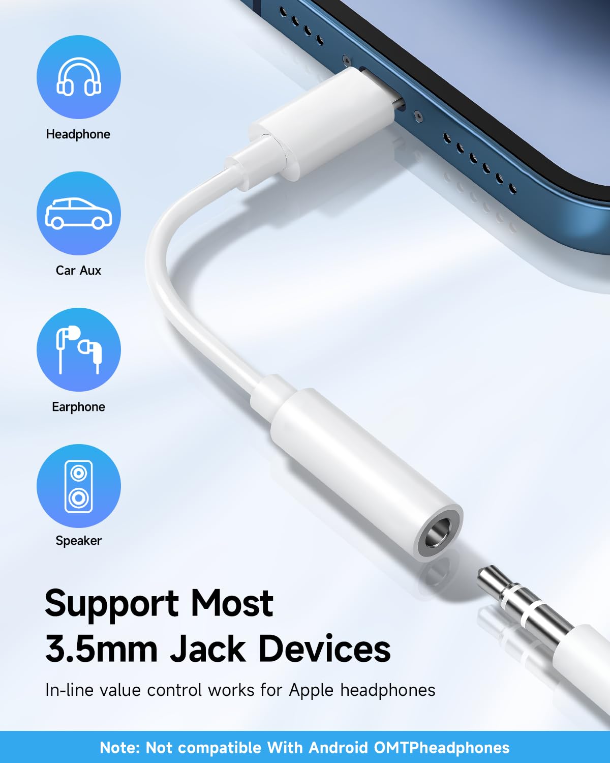Seulliya   2 Pack Lightning to 3.5 mm Headphone Jack Adapter, iPh - Seulliya Official Product View 2