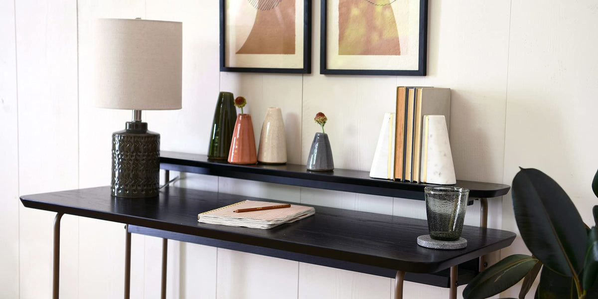 Main Mesa Marble Geometric Bookends with Wood Inlay White - Main + Mesa Official Imagery - 3