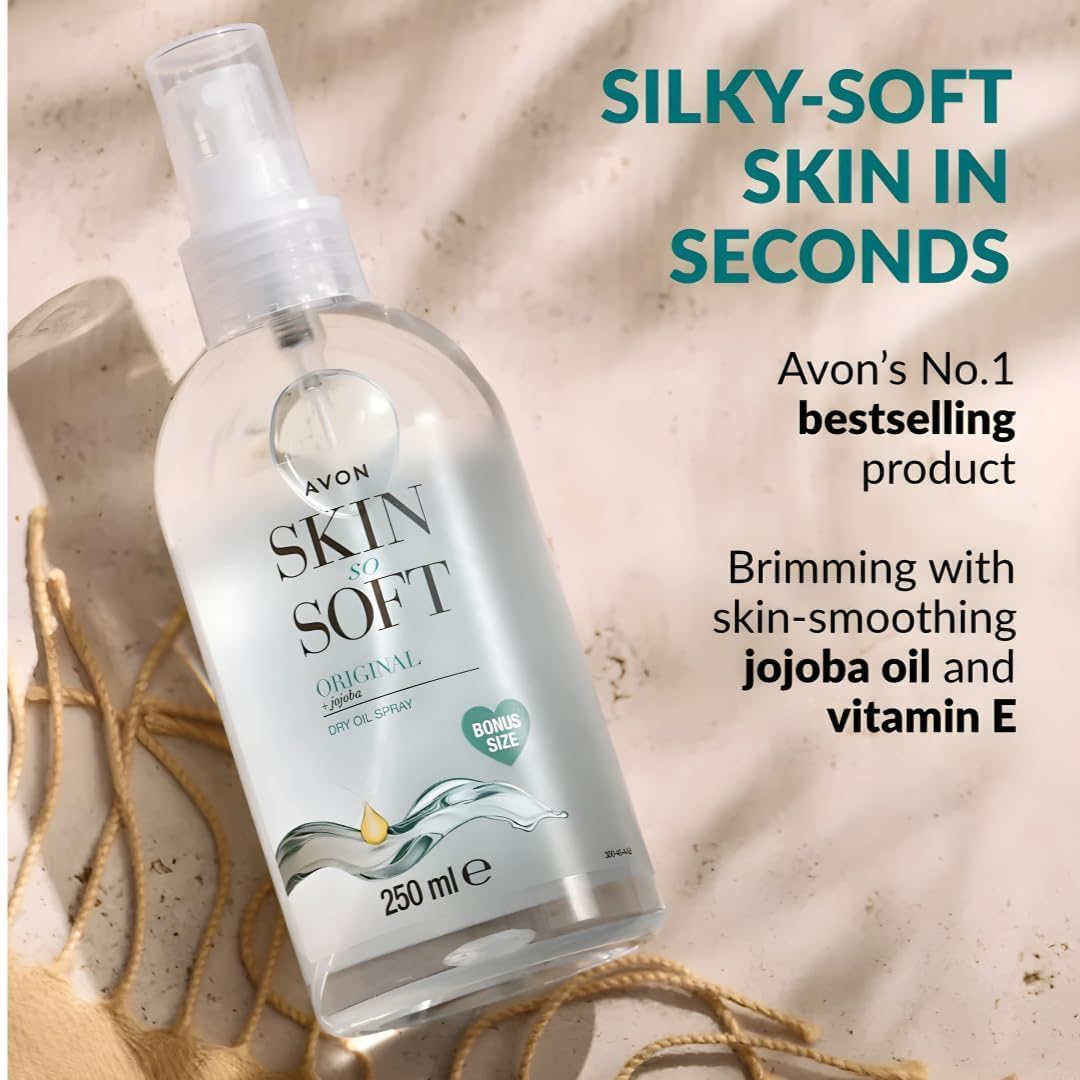 AVON SKIN SO SOFT Original Jojoba Dry Oil Spray 8 45 fl oz - AVON SKIN SO SOFT Official Imagery - 4