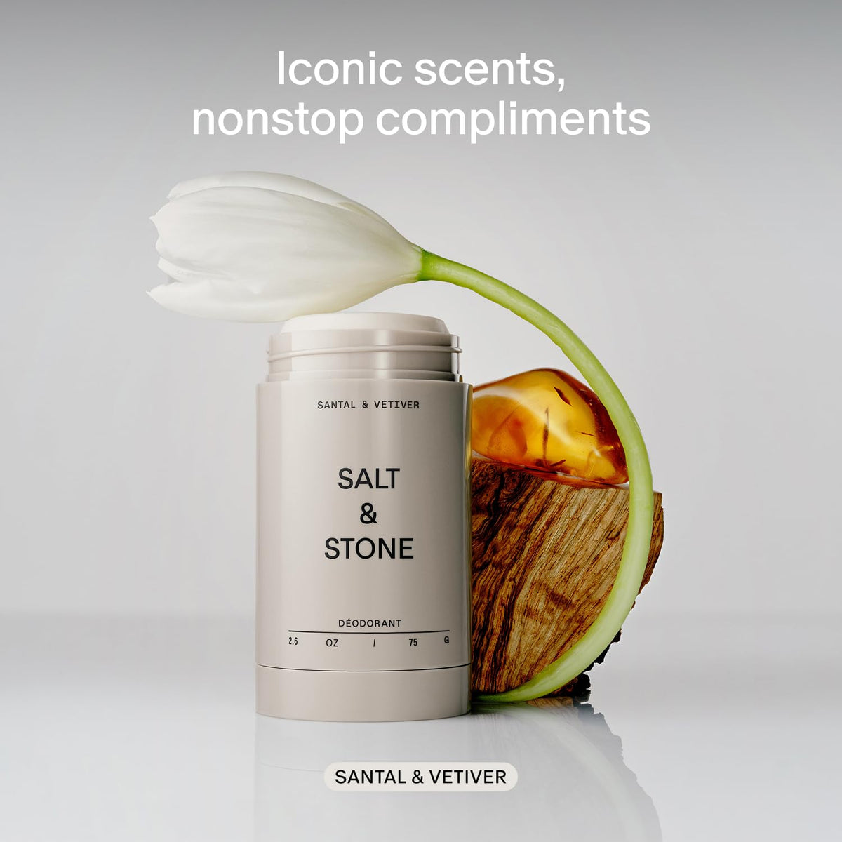 Salt Stone Aluminum Free Deodorant Women Men Santal Vetiver - Salt & Stone Official Imagery - 4