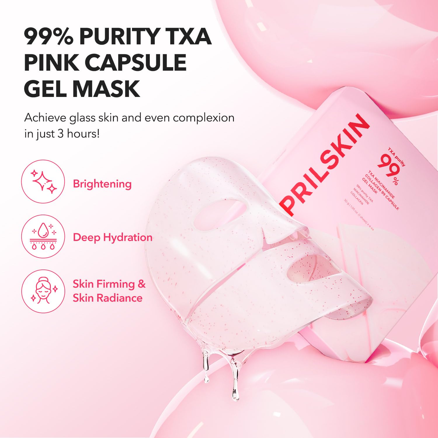 APRILSKIN TXA Pink Capsule Gel Mask 4EA - APRILSKIN