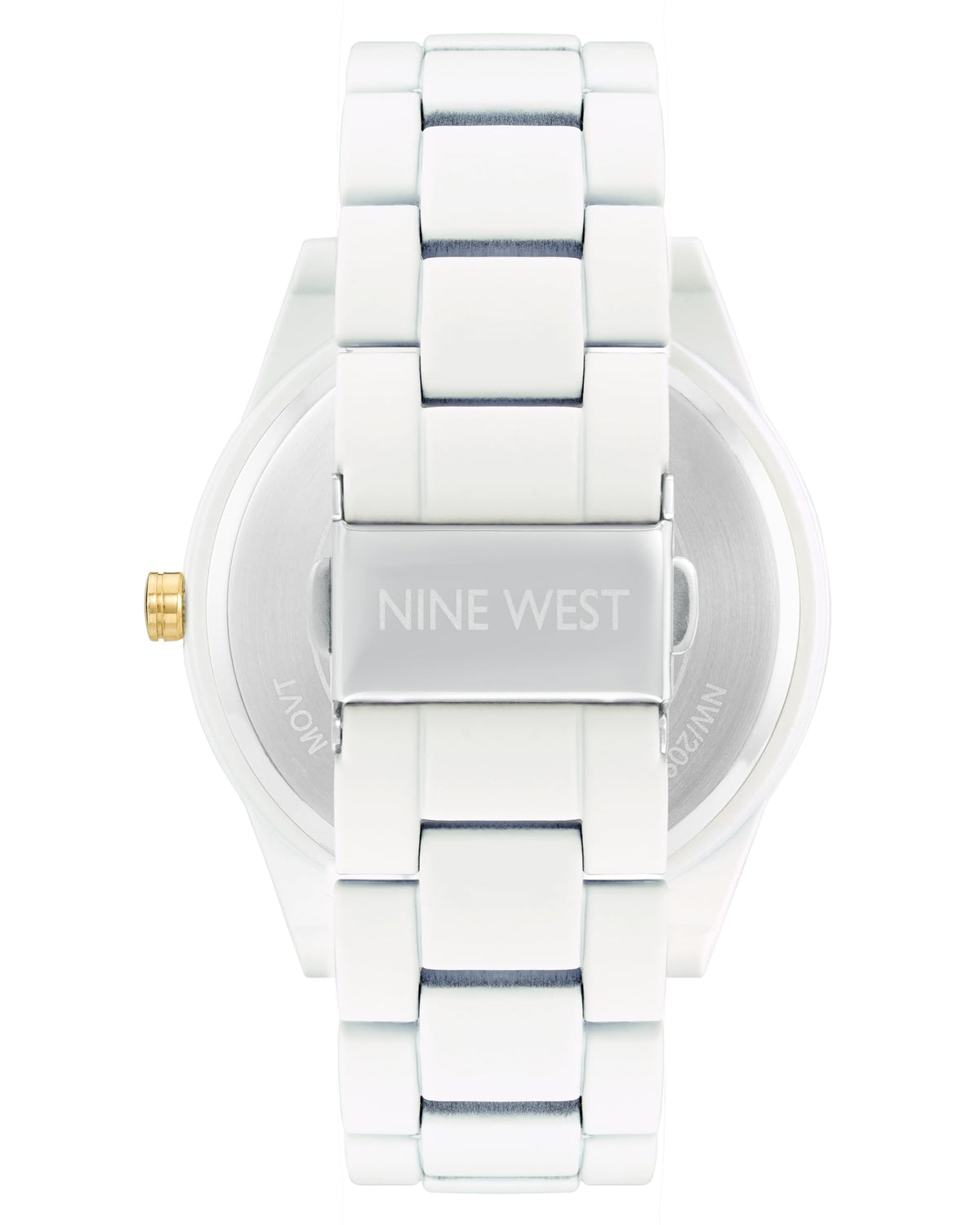 Nine West Women s Metal Bracelet Watch with Rubberized - Nine West Official Imagery - 4