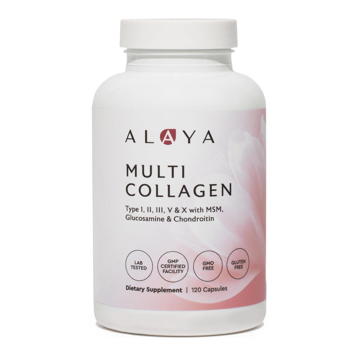 Alaya Multi Collagen Capsules 5 Types MSM Grass Fed 120 - Alaya Naturals Official Imagery - 1