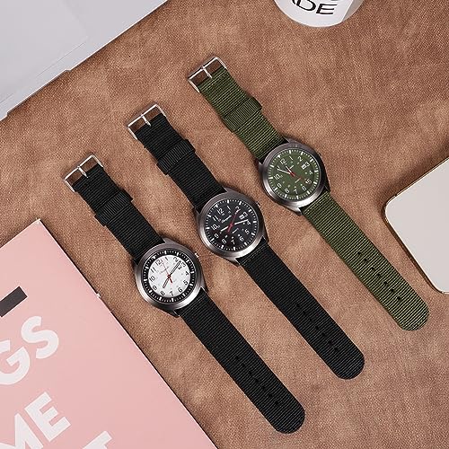 Vicloon Analog Quartz Watch, Military Time Mens Watches with - Product Imagery