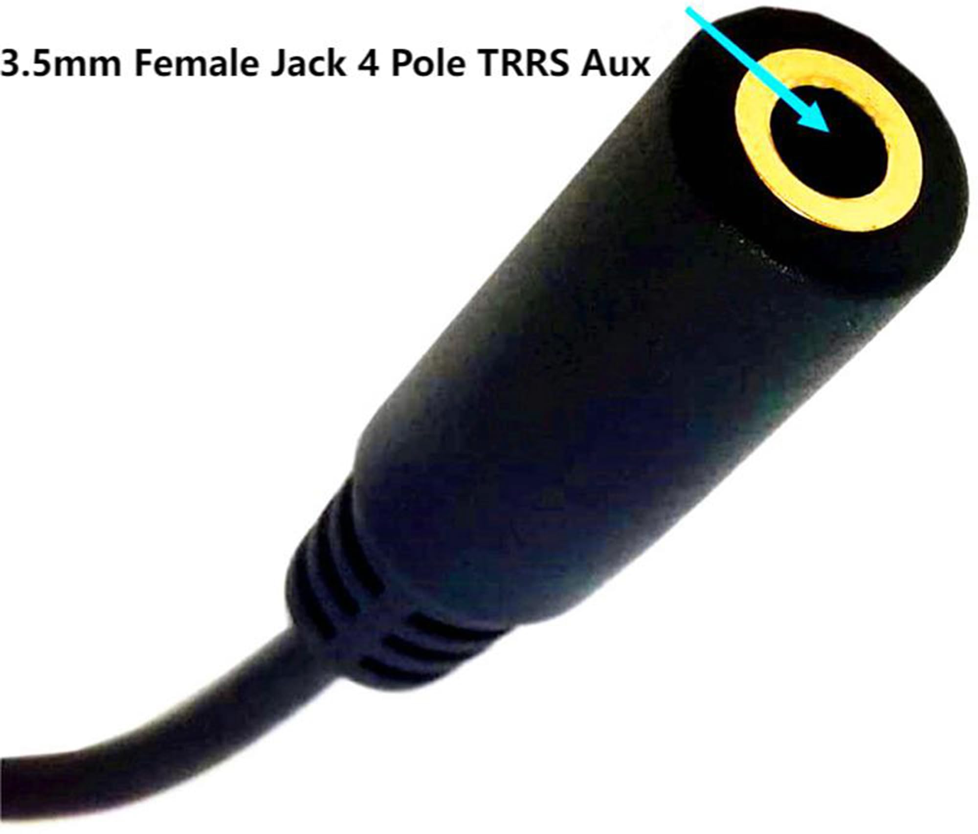 FENGHAISHUN 3.5mm 4 Pole Stereo TRRS Audio Adapter Cable Male to by FENGHAISHUN - Angle View 6