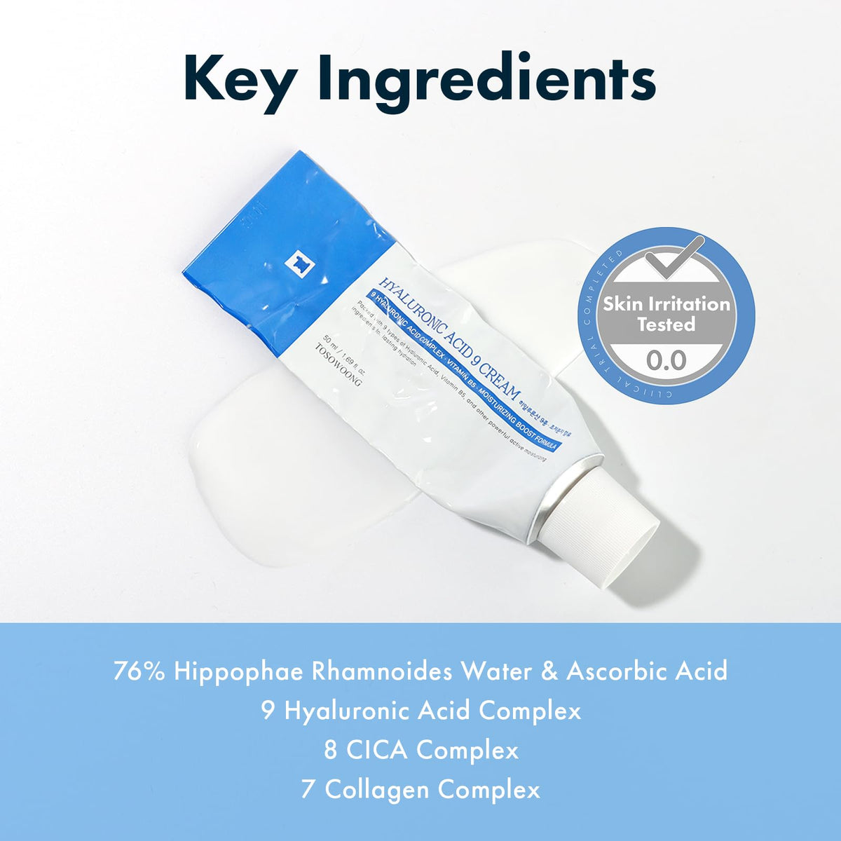 TOSOWOONG Hyaluronic Acid 9 Cream Daily Face Moisturizer for - TOSOWOONG Official Imagery - 5