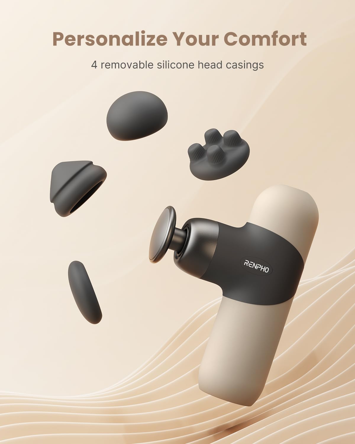 RENPHO Mini Thermal Massage Gun with Heat Color Silicone - RENPHO Official Imagery - 8