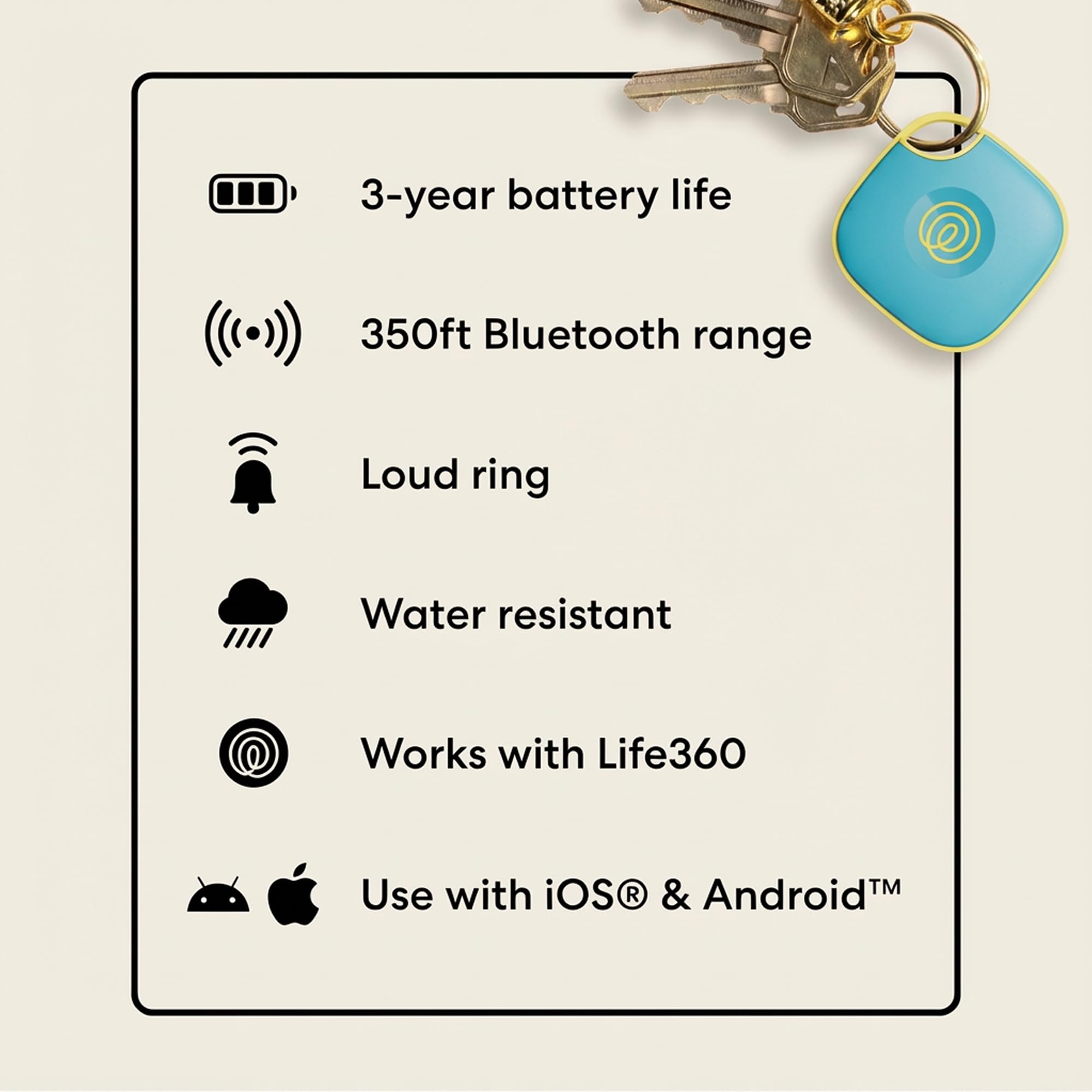 Life360 Tile - Bluetooth Tracker, Keys Finder and Item Locator for Key - View 8
