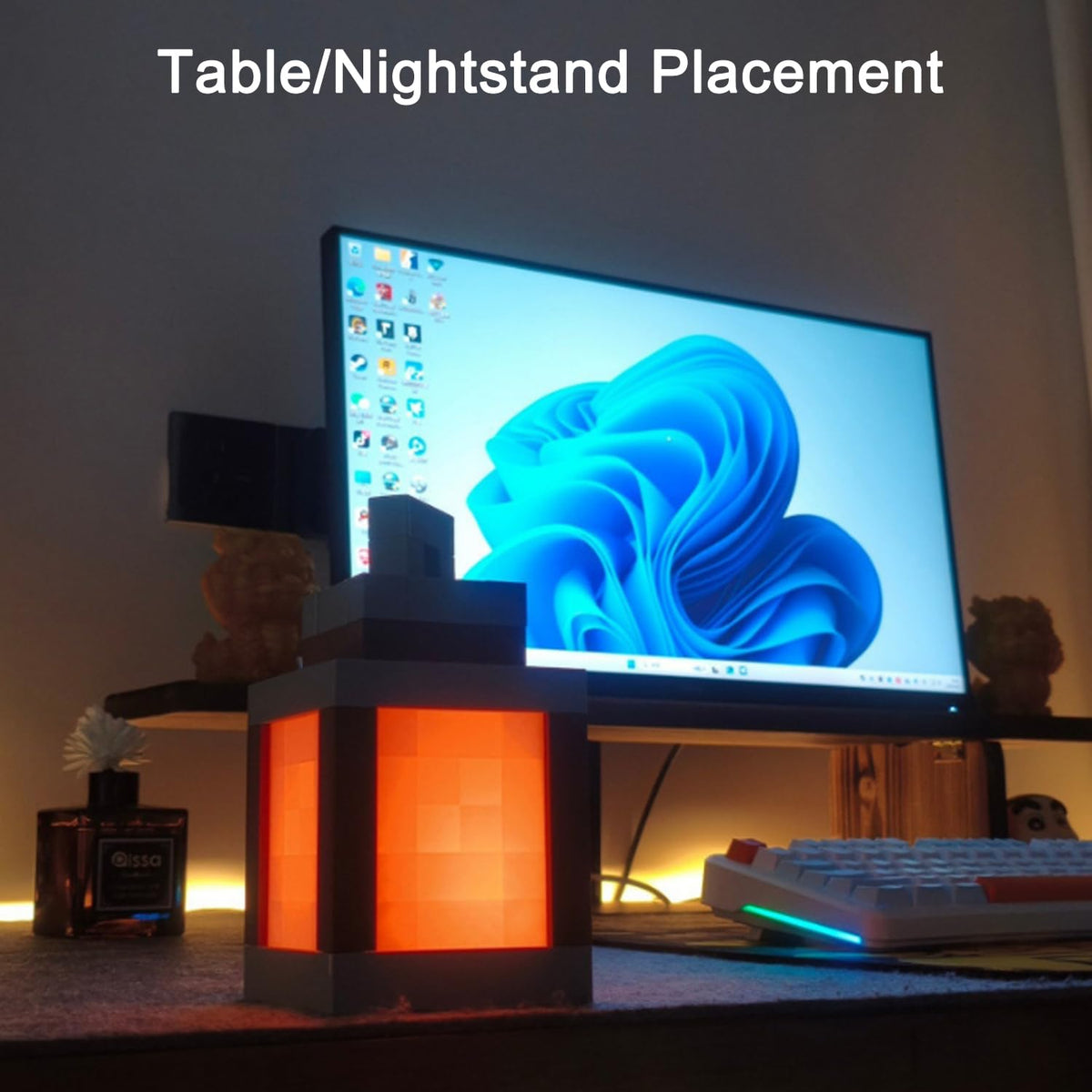 Pixelated Lantern Night Light for Kids Glow LED 16 Colors - LIKEGOR Official Imagery - 4
