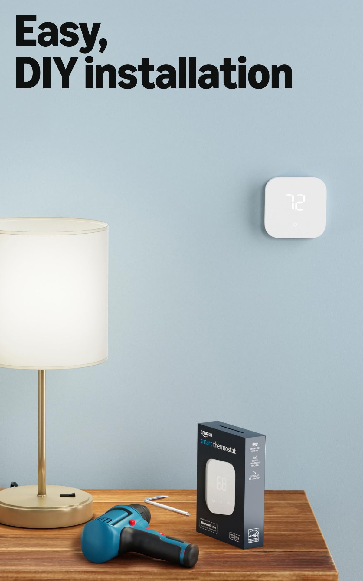 Amazon Smart Thermostat, Save money and energy, Works with Alexa and Ring, C-wir - Amazon Official Product View 7
