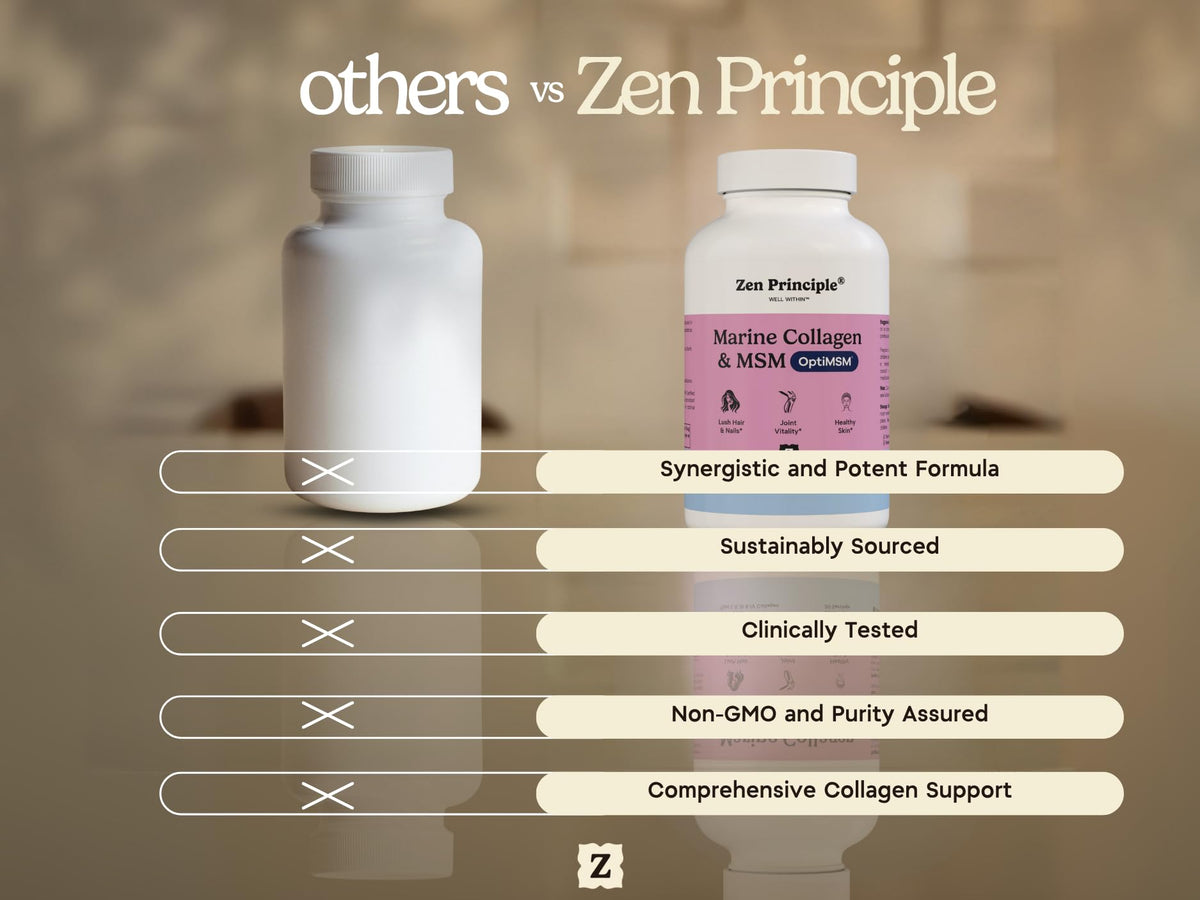 Zen Principle Marine Collagen Peptides Powder with OptiMSM - Zen Principle Official Imagery - 5