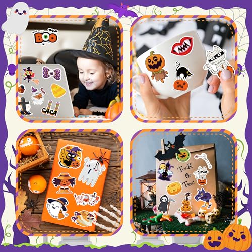 Halloween Stickers | 100 PCS Halloween Party Favors - Halloween - Product Imagery