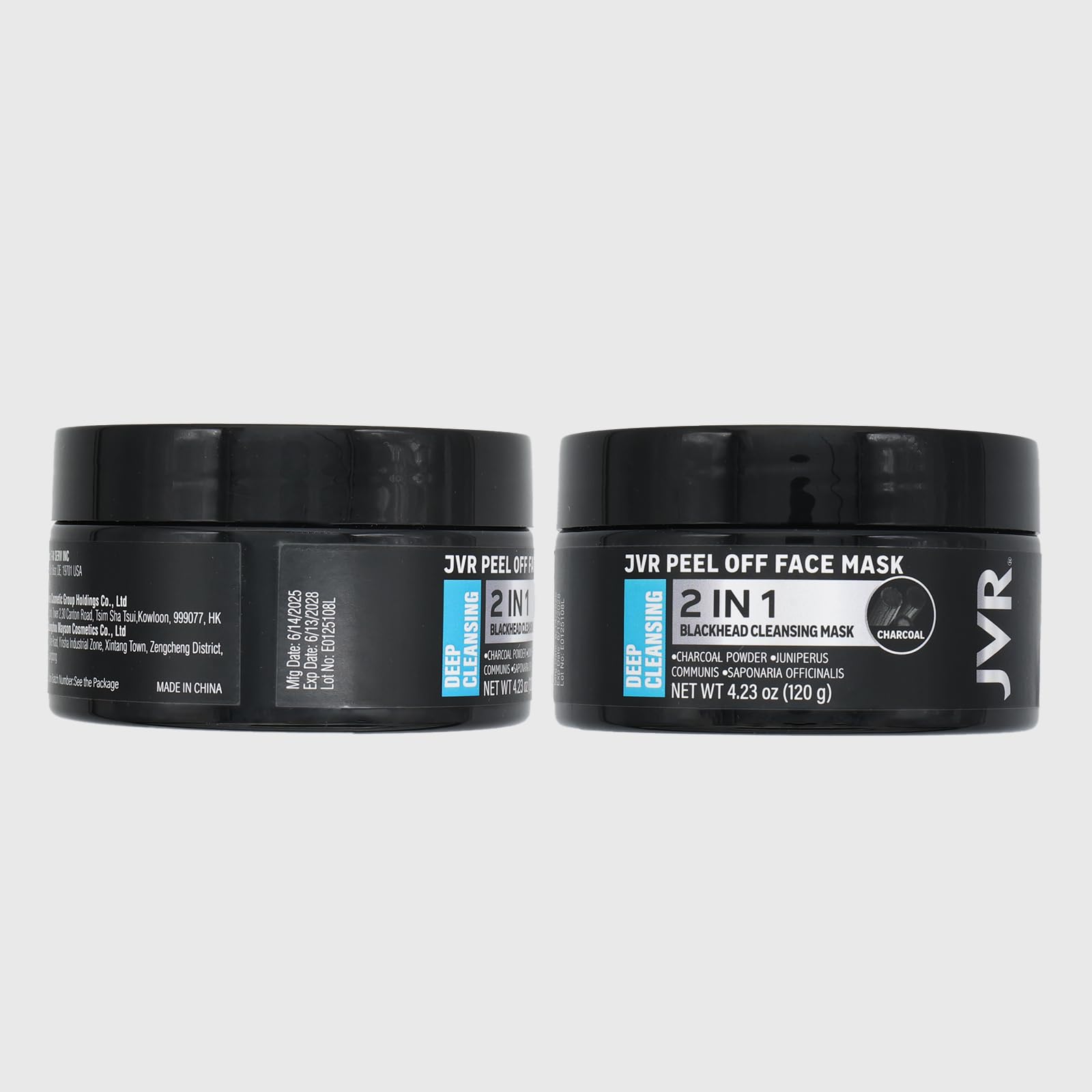 JVR Peel Off Face Mask, Blackhead Mask for Men, Charcoal Peel - JVR
