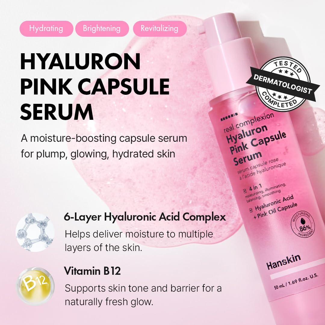 Hanskin Pink Hyaluron Complete Care Set – Skin Essence, Pink - Hanskin