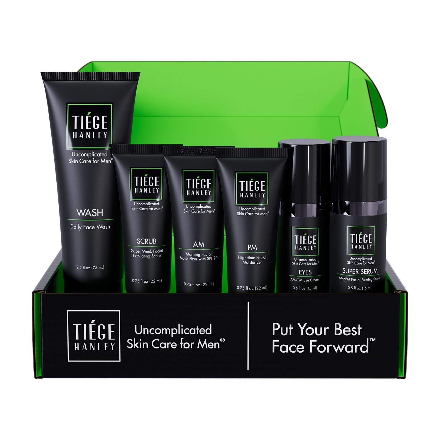 Tiege Hanley Essential Men's Skin Care Set, 30-Day, 4 Piece - Tiege Hanley