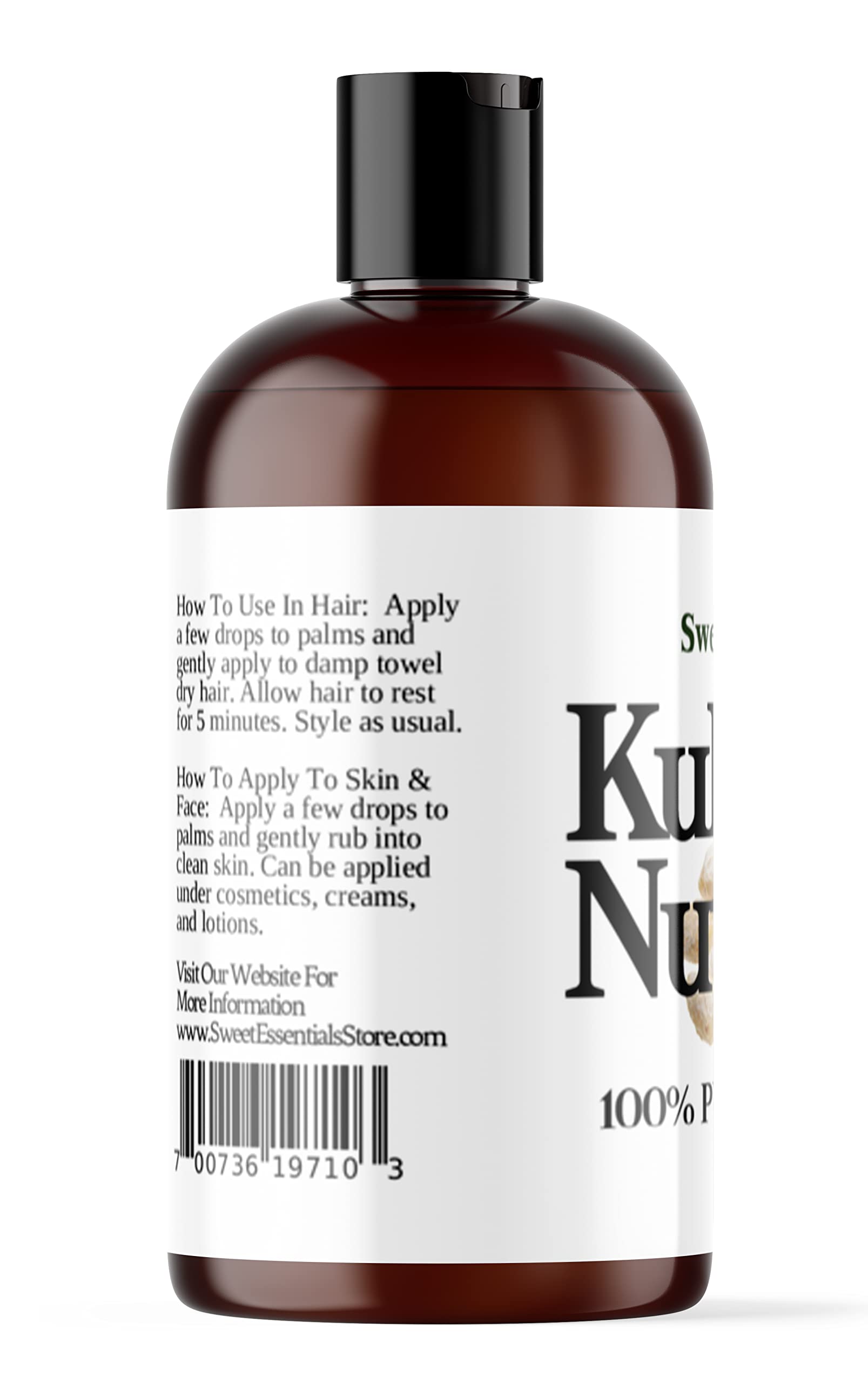 Sweet Essentials 100% Organic Kukui Nut Oil - Imported From Hawaii Various Sizes 100 - Sweet Essentials Official Product View 3