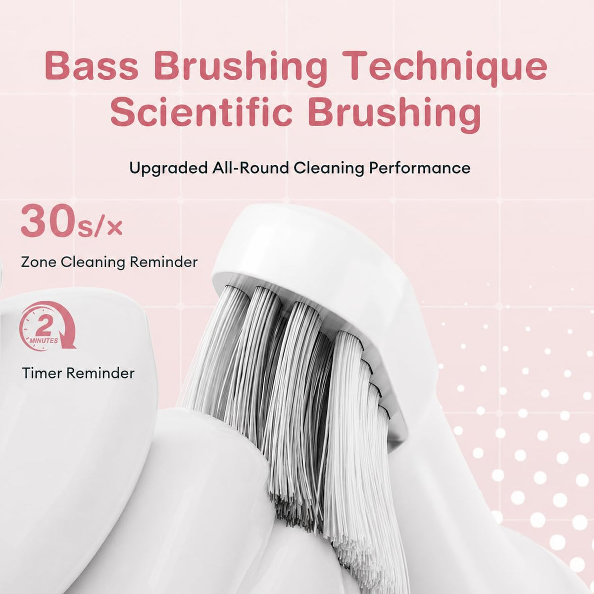 Pure20 Sonic Electric Toothbrush 4 Modes 30K VPM 2 Min Timer - AIRUIDU Official Imagery - 4