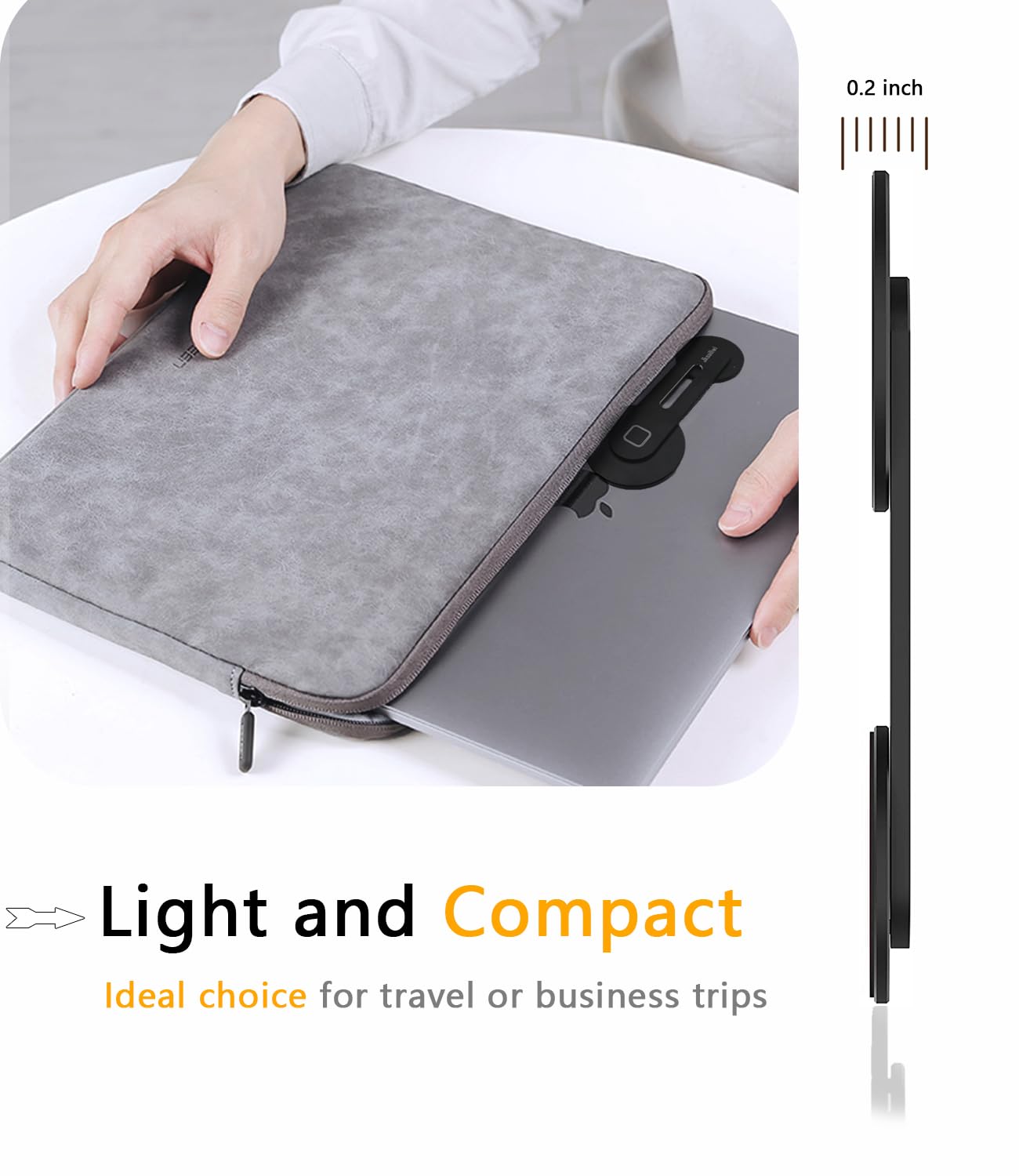 Jkoailiwi Magnetic Laptop Phone Holder Mount for Dual Screen, 180° Adjustable Edge Computer Phone Holder for Monitor's Top and Side, Extended Laptop Stand Accessories for iPhone 12-17 All Phones