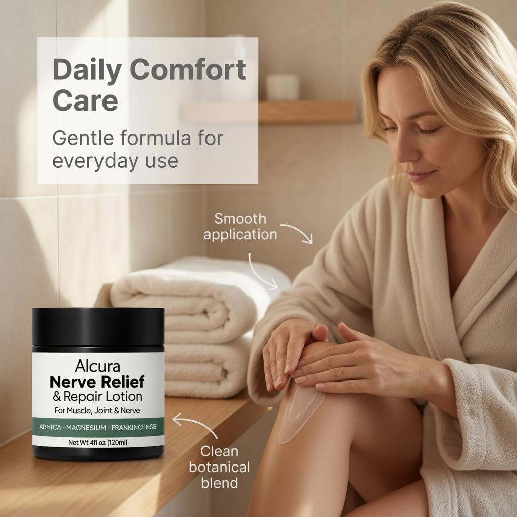 Peehss Alcura Nerve Cream – Neuropathy Lotion with Arnica & Magnesium, 4 oz