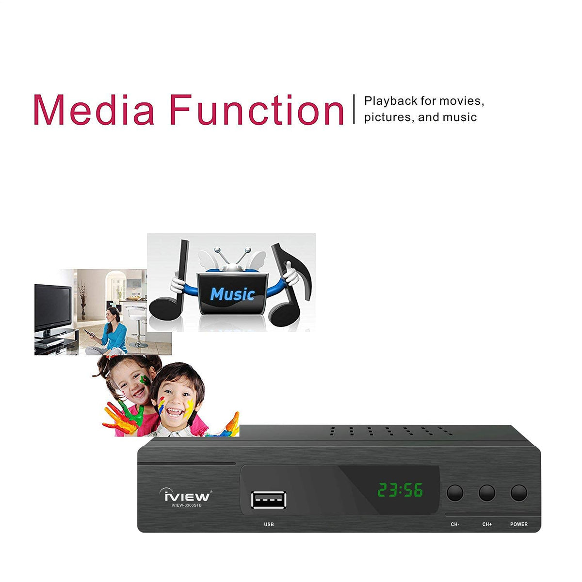 iView 3300STB ATSC Converter Box with Recording Media Player - IVIEW Official Imagery - 8