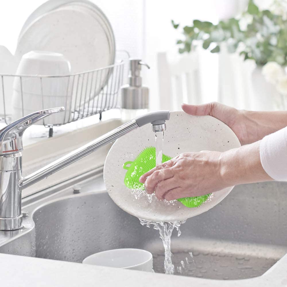 OstWony 3PCS Silicone Dish Sponges, Multi-Purpose Kitchen Gadget by OstWony - Angle View 2